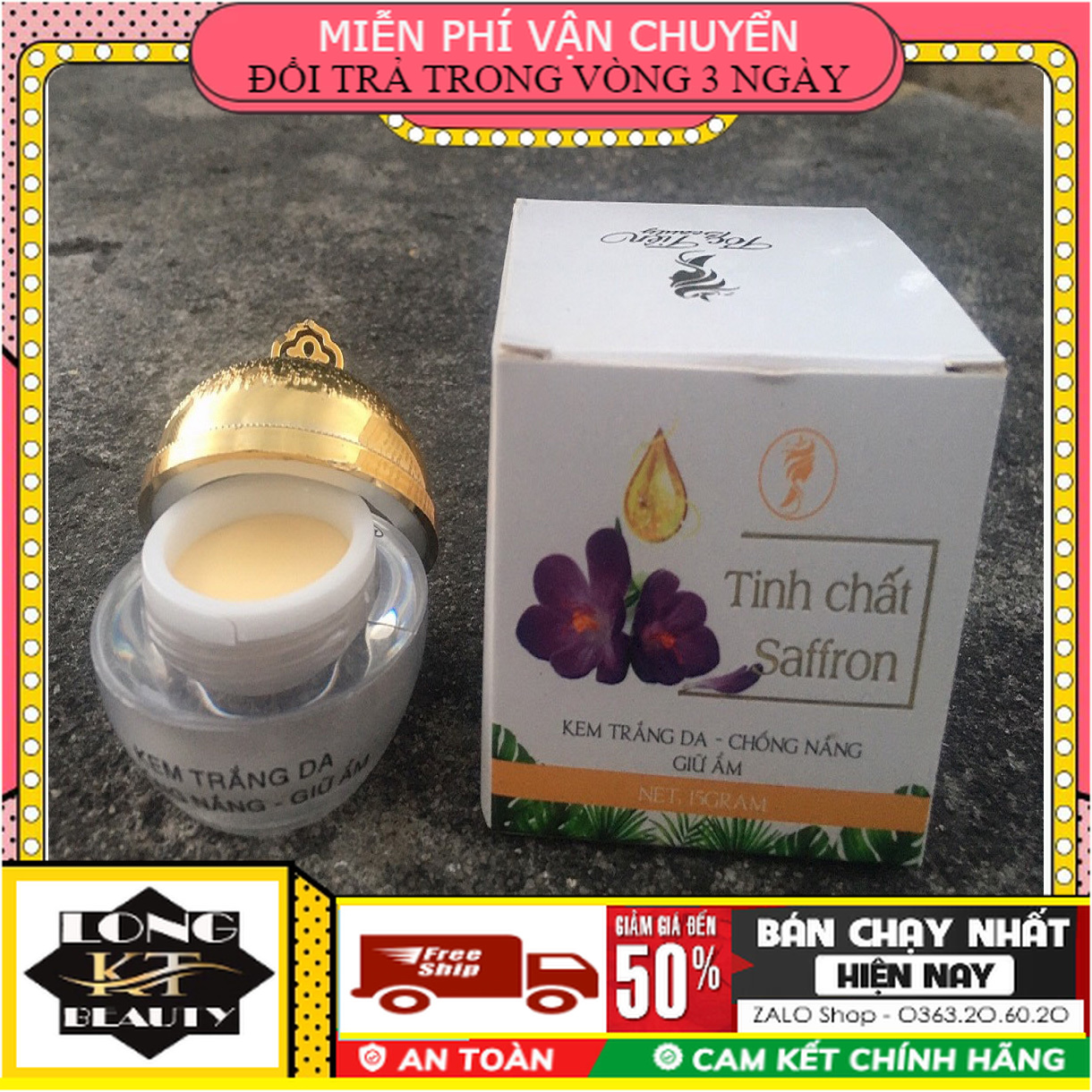 [Hàng công ty] Kem Face Dưỡng trắng da Tóc Tiên Tinh Chất Nhân Sâm Chính Hãng Xóa Nám, TànNhang