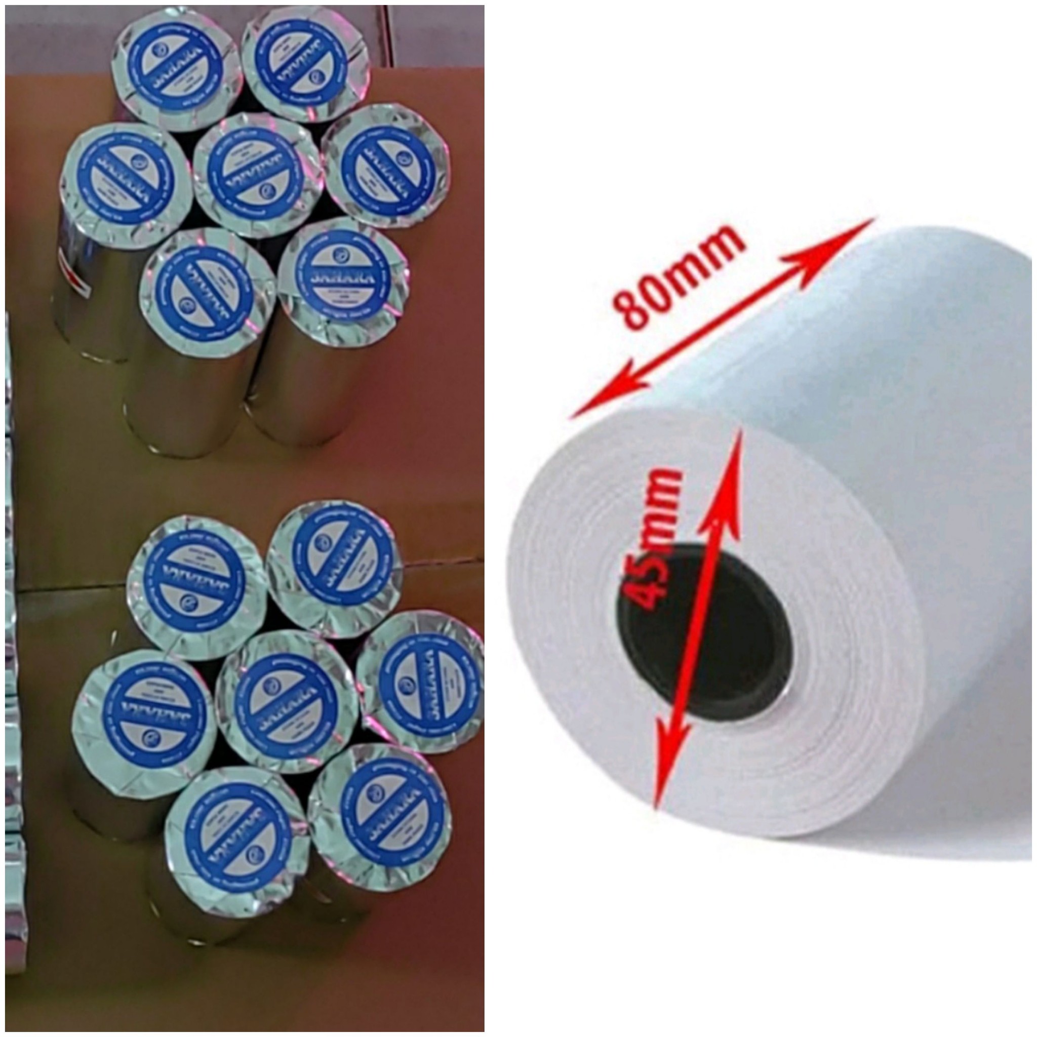 Giấy in nhiệt, in bill K80x45 (LẺ CUỘN)