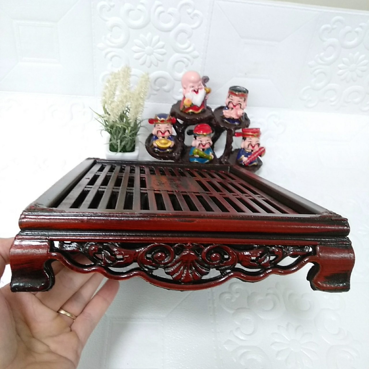 Khay trà giả cổ 33 x 23 x 5 cm