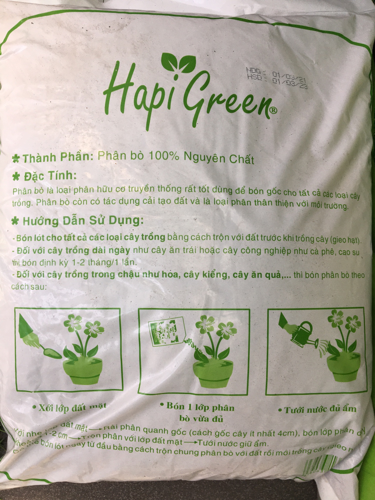 [HCM]Phân bò 10dm dùng để bón lót cho cây đã xử lý