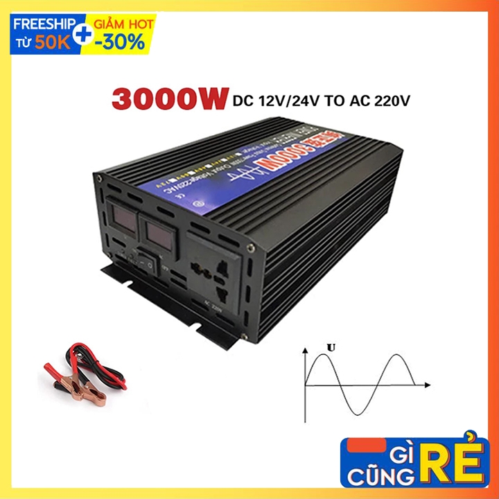 Kich điện Sin chuẩn 24v lên 220v 3000W
