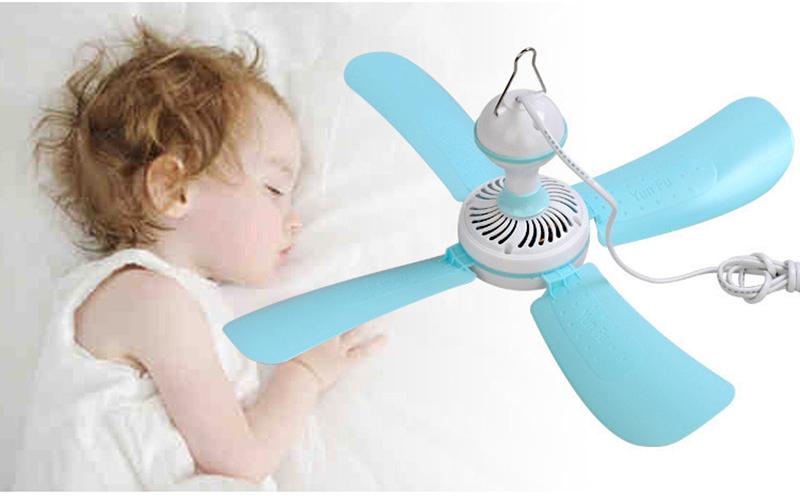 Quạt trần mini 4 cánh (Xanh)