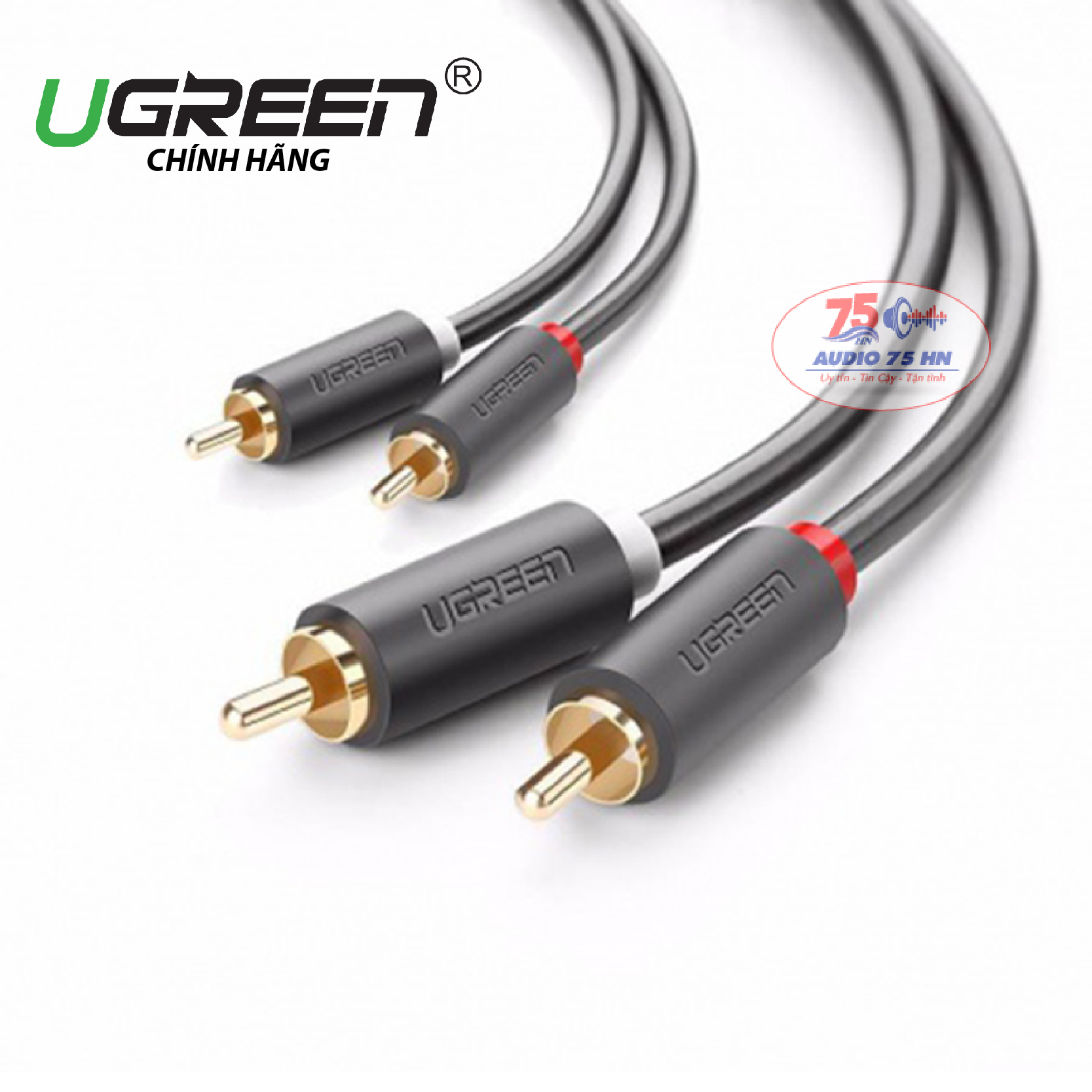 Cáp audio 2 đầu av/rca bông sen hàng chính hãng ugreen av104 dài từ 1m-3m