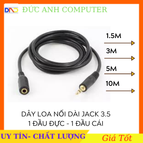 1,5m - 3m - 5m - 10m 3.5mm jack extension audio cable Fidelity anti-interference