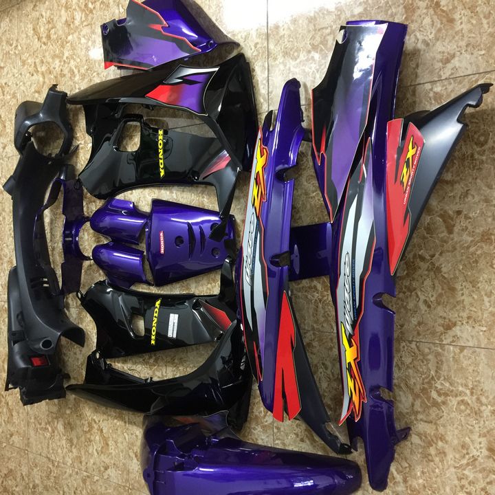 [KÈM 1 BỘ TEM ] Dàn áo wave ZX MÀU TÍM , 2002-2006 nhựa ABS nguyên sinh