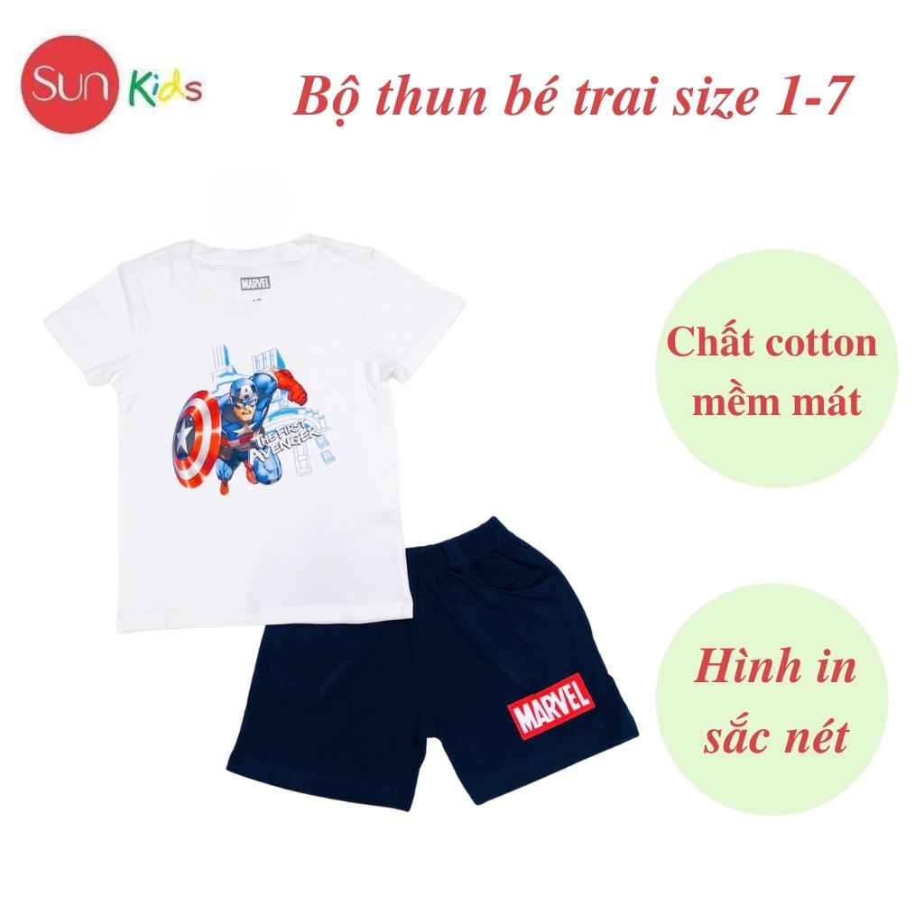 Đồ bộ bé trai, đồ bộ trẻ em chất thun cotton, size 1-7 tuổi, có nhiều màu - sunkids1