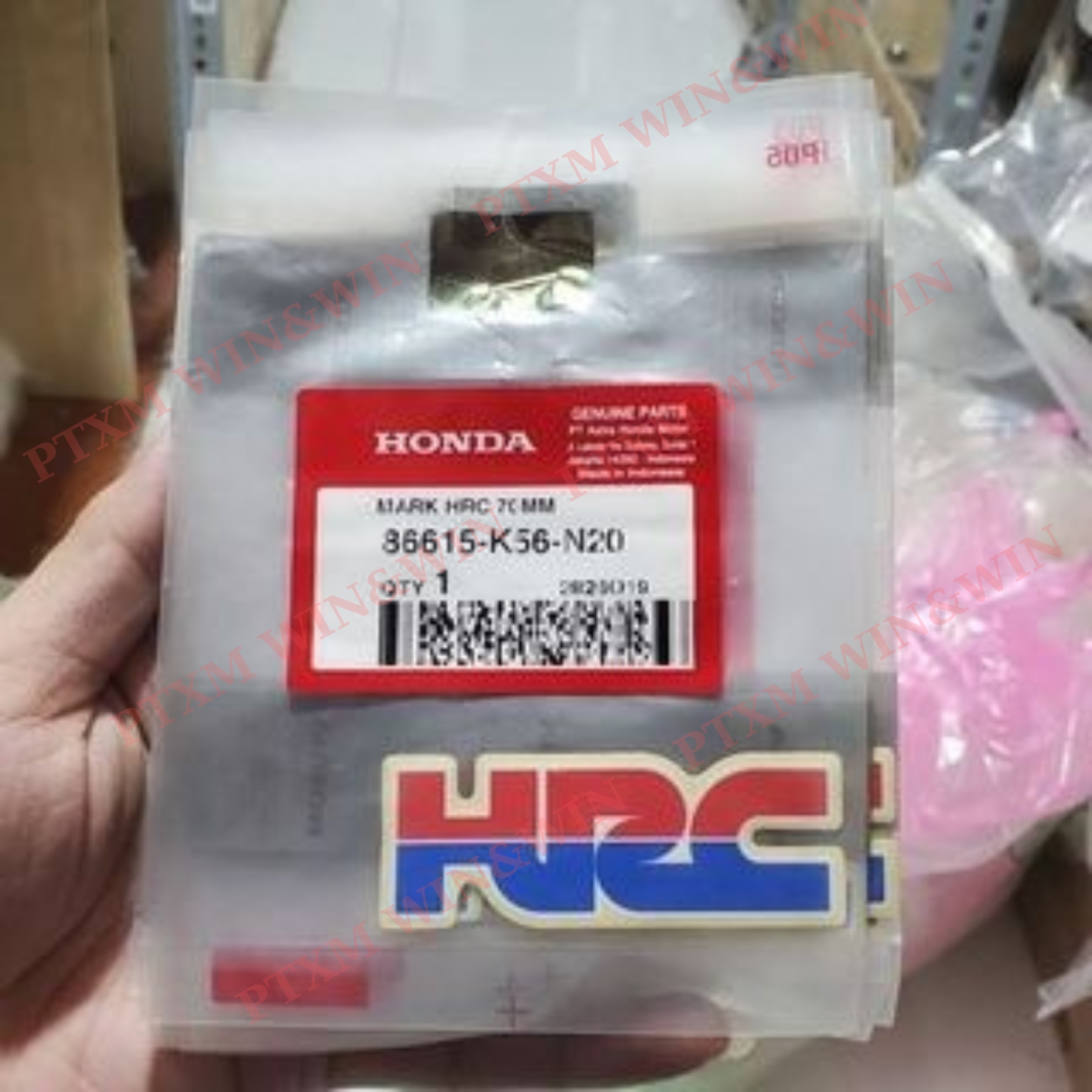 Tem HRC SONIC Zin mới - 86615-K56-N20