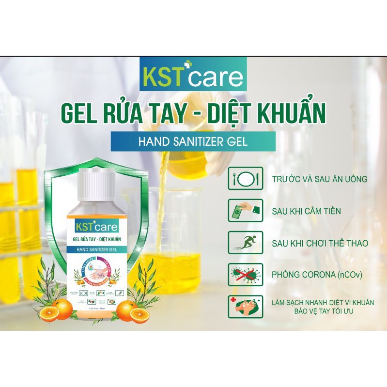 [HCM]GEL RỬA TAY DIỆT KHUẨN KST CARE 50ml