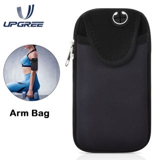 UPGree Running Arm Bag Sport Portable Multifunctional Armband Running Jogging Waterproof Arm Package Pouch Bag Keys Cards Holder Gym Fitness Phone Outdoor Bags Sport Armbag Unisex with Earphone Hole thumbnail