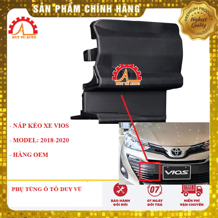 nắp đậy lỗ kéo xe toyota vios đời 2018-2021