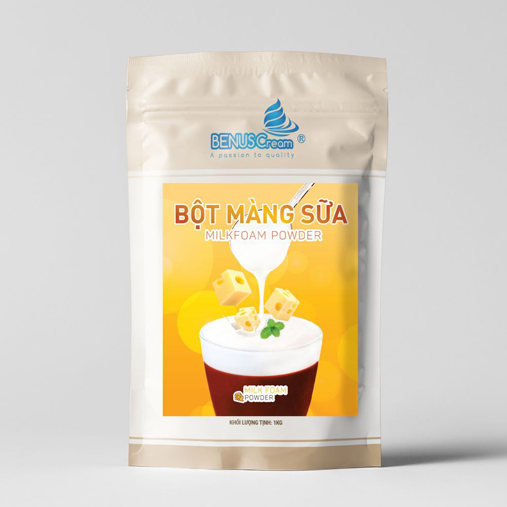 Bột milk foam Benuscream - (màng sữa vị Phô mai ) - 1kg/Túi