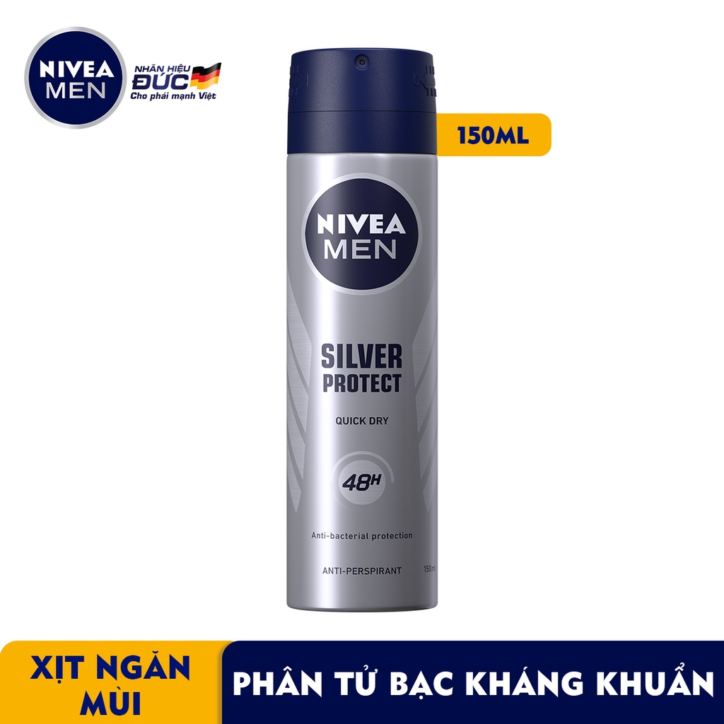 Xịt ngăn mùi Nivea Men than hoạt tính 150ml
