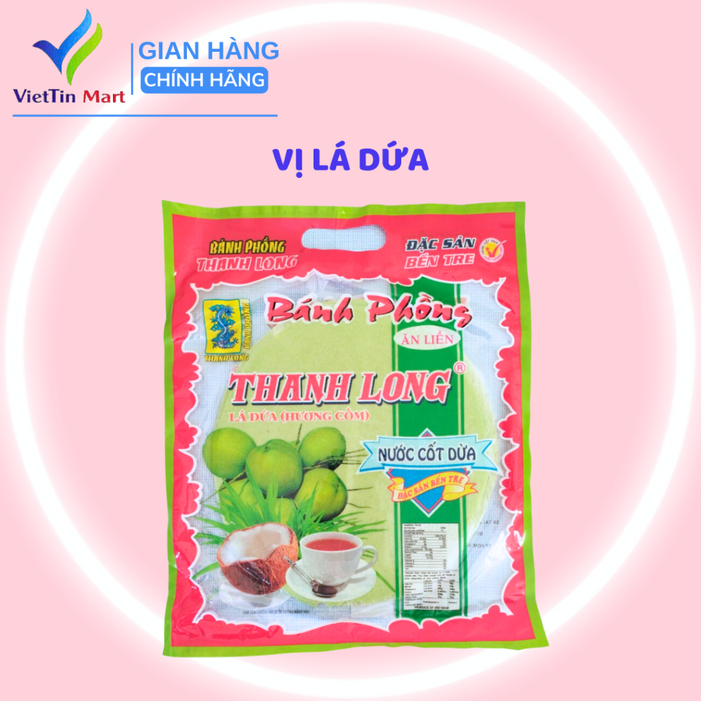 Bánh phồng sữa cốt dừa Thanh Long-Bến Tre (bịch 10c)