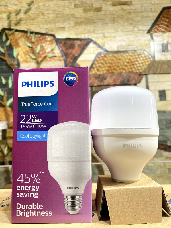 Bóng đèn Led trụ Siêu sáng Philips TForce Core HB MV 22W Trắng Vàng Gen 3 E27