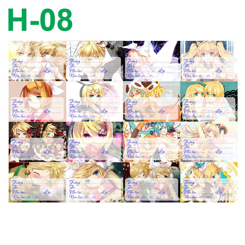 Nhãn vở set 32-64 nhãn vở Hatsune Miku