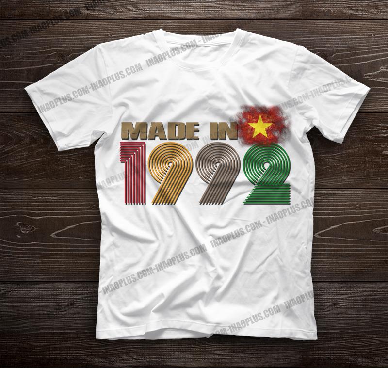 Áo phông năm sinh 1992-áo thun mùa hè-in áo -in áo thun năm sinh 1992-in hình giá rẻ