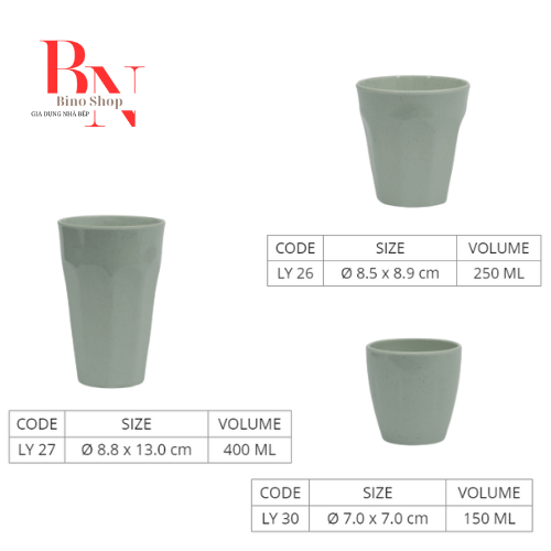 Ly Nhựa Melamine Vân Đá Cát Xanh