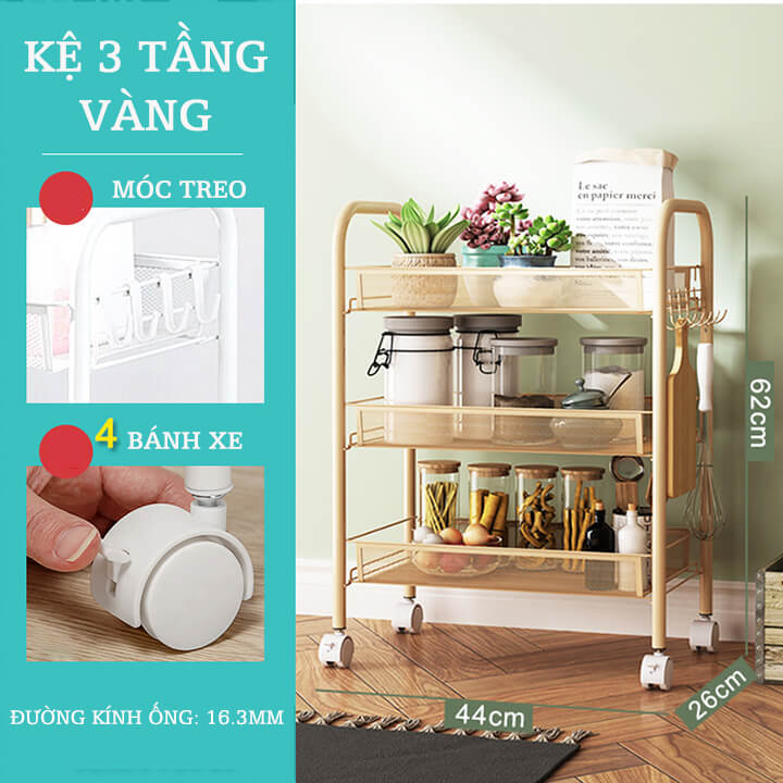 Kệ Để Đồ Đa Năng Có Bánh Xe K04
