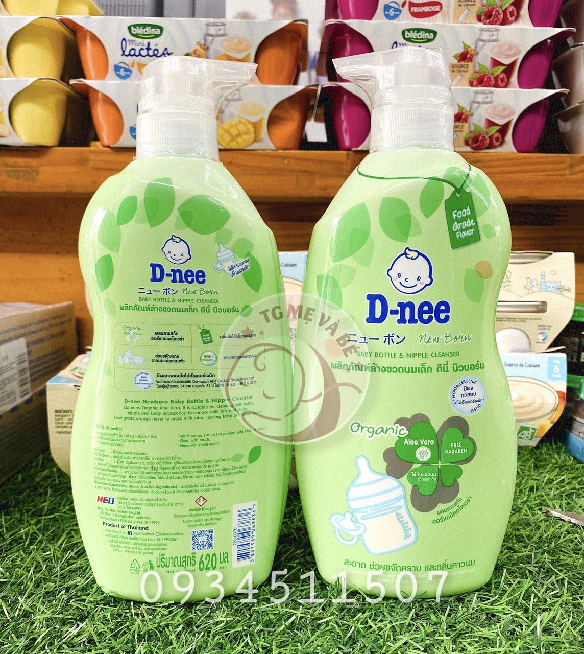 NƯỚC RỬA BÌNH SỮA DNEE ORGANIC 620ML, 600ML DATE MỚI NHẤT