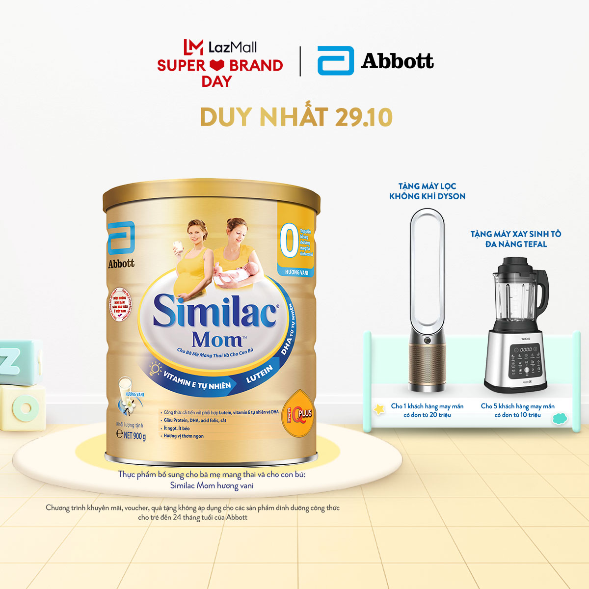 Sữa bột Similac Mom hương vani 900g