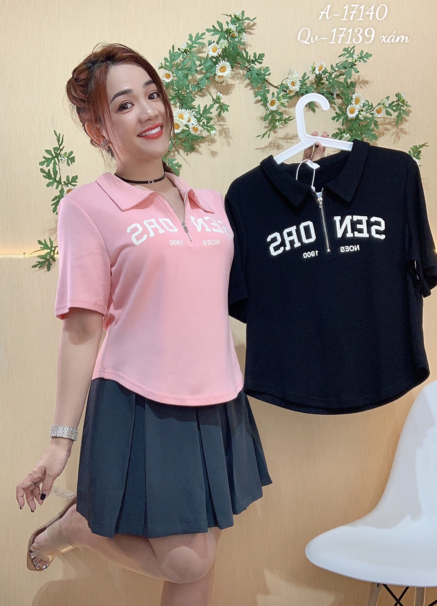 Áo Polo Tshirt BIGSIZE Kéo SEN 17140