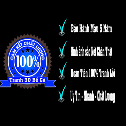 Tranh 3D Bể Cá TR3D 005 Đầy Đủ Kích Thước