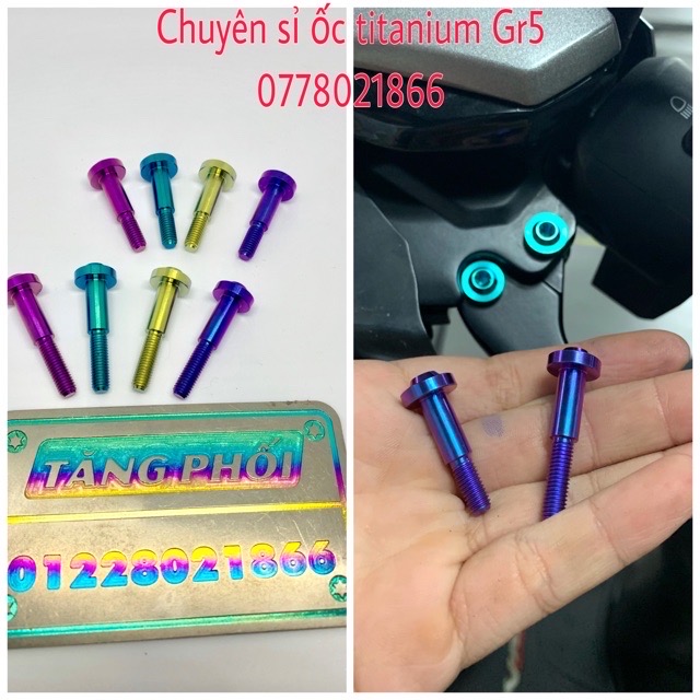 2 Ốc tay thắng trái Vario 2018 19 20 Titan Gr5 cao cấp