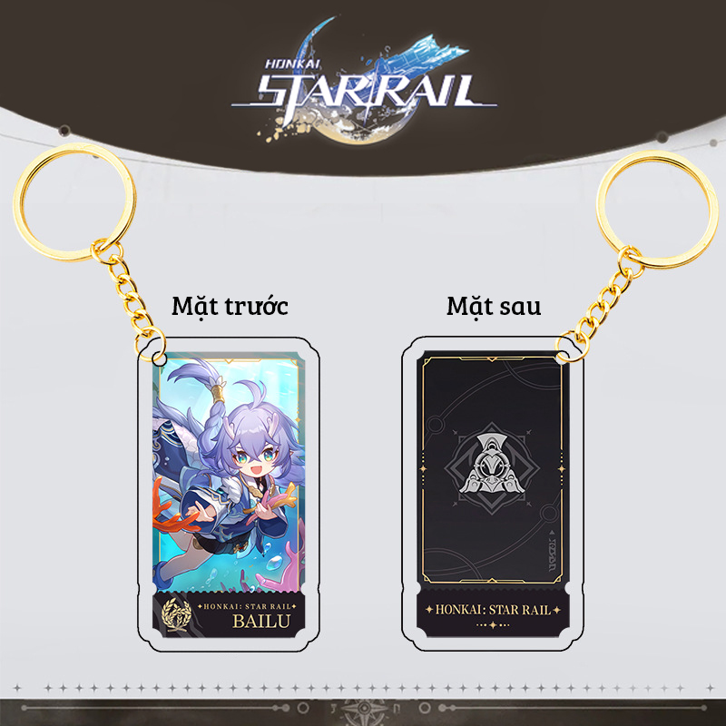 [29 mẫu] Móc khóa mica game Honkai: Star Rail - Mẫu 2 (Loại cao cấp - Hình in ép giữa 2 mặt mica) [T69 Shop]