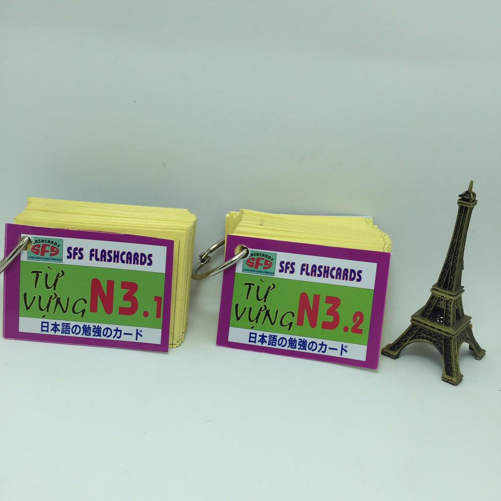 Flashcards Thẻ Học Tiếng Nhật Từ Vựng N3 (2 Xấp)