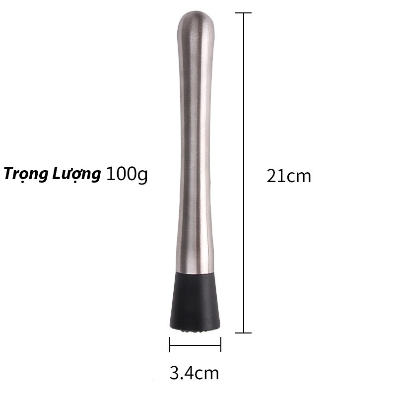[HCM]Chày Dầm Pha Chế - Chày Bar Dài 21cm ~ 24.5cm