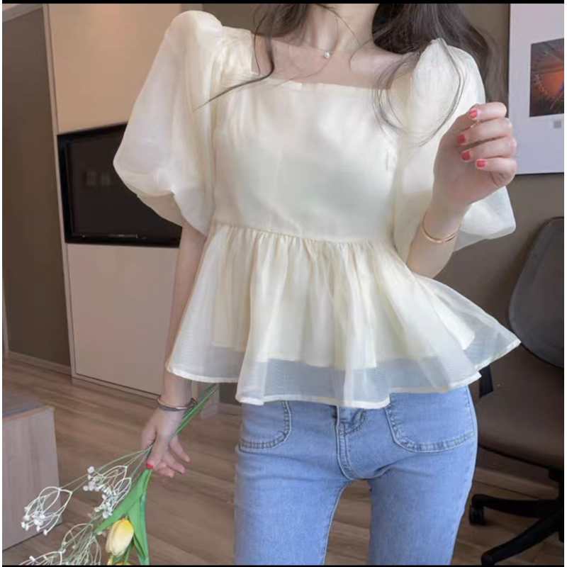Áo babydoll cột nơ sau...