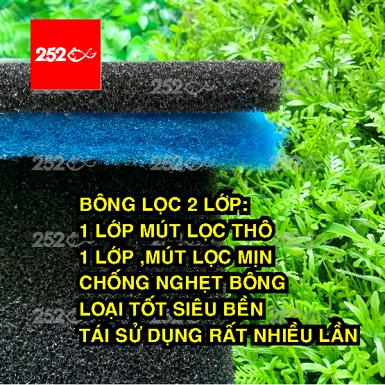 BÔNG LỌC 2 LỚP XANH ĐEN