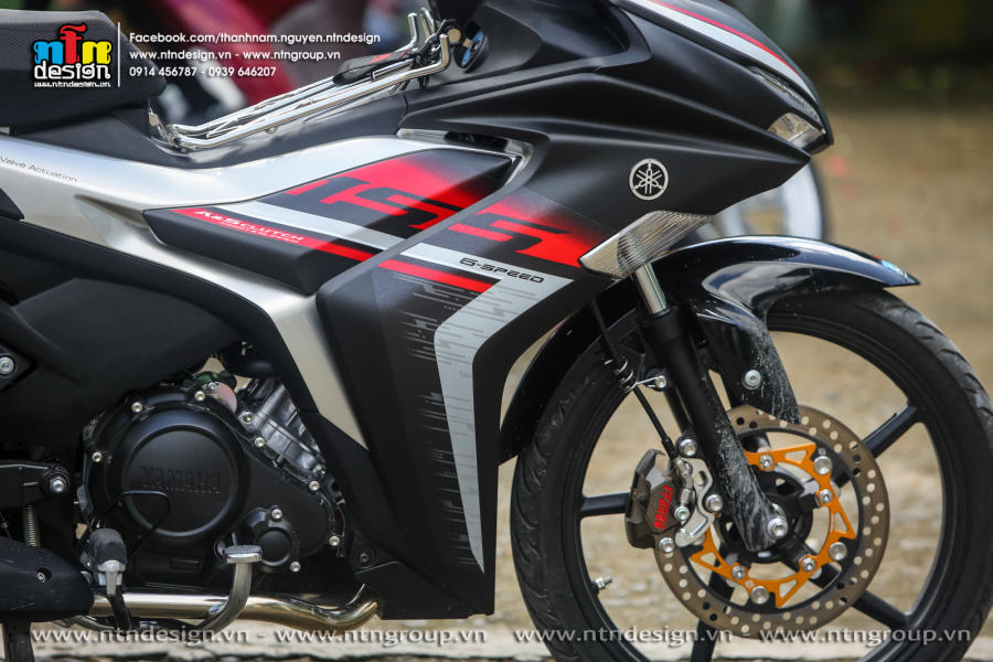 Tem rời exciter 155 đen nhám - mẫu mới 2023 đỏ bạc