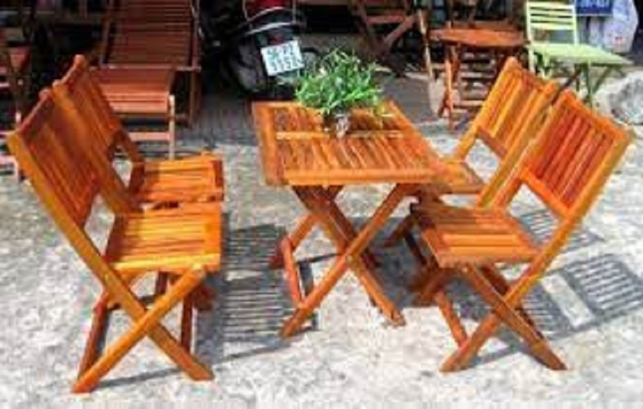 Bộ bàn ghế gỗ cafe