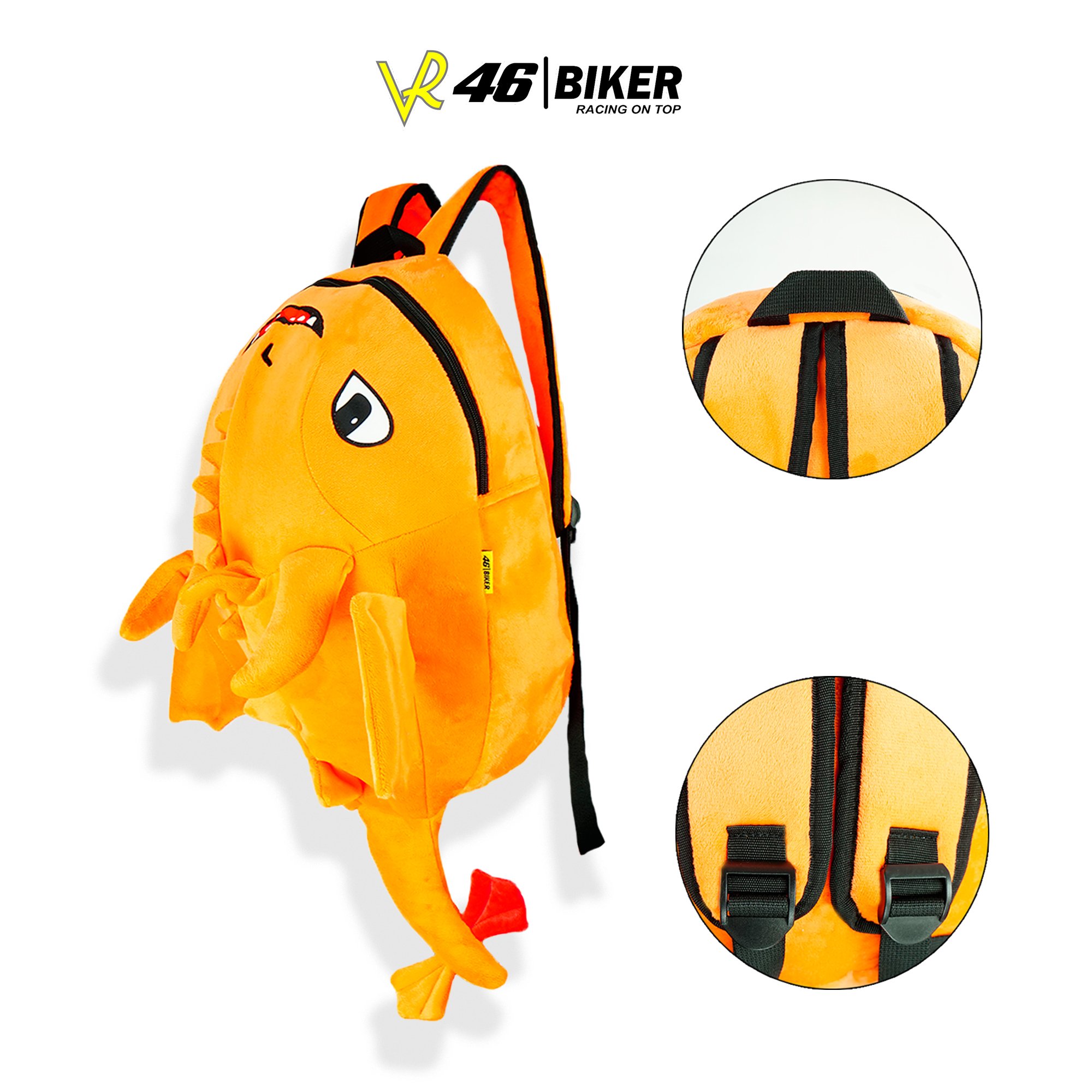 Balo rồng màu cam cute