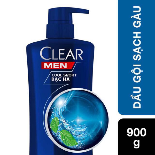 [HCM]Dầu Gôi Clear Men 900ml Sạch Gàu