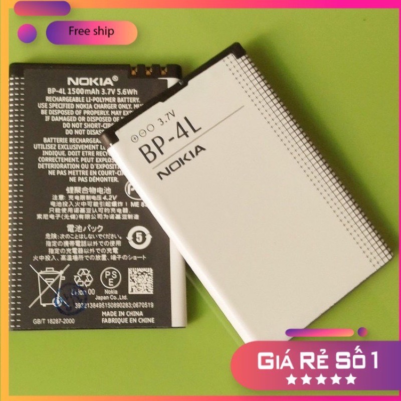 Pin Nokia E71, E63, E72, E75, E90, E55, N800, N97 mã pin BP-4L
