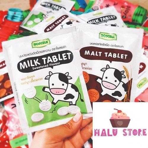 [HCM]Kẹo Sữa Bò Milk Tablet vị socola 10g - Thái Lan