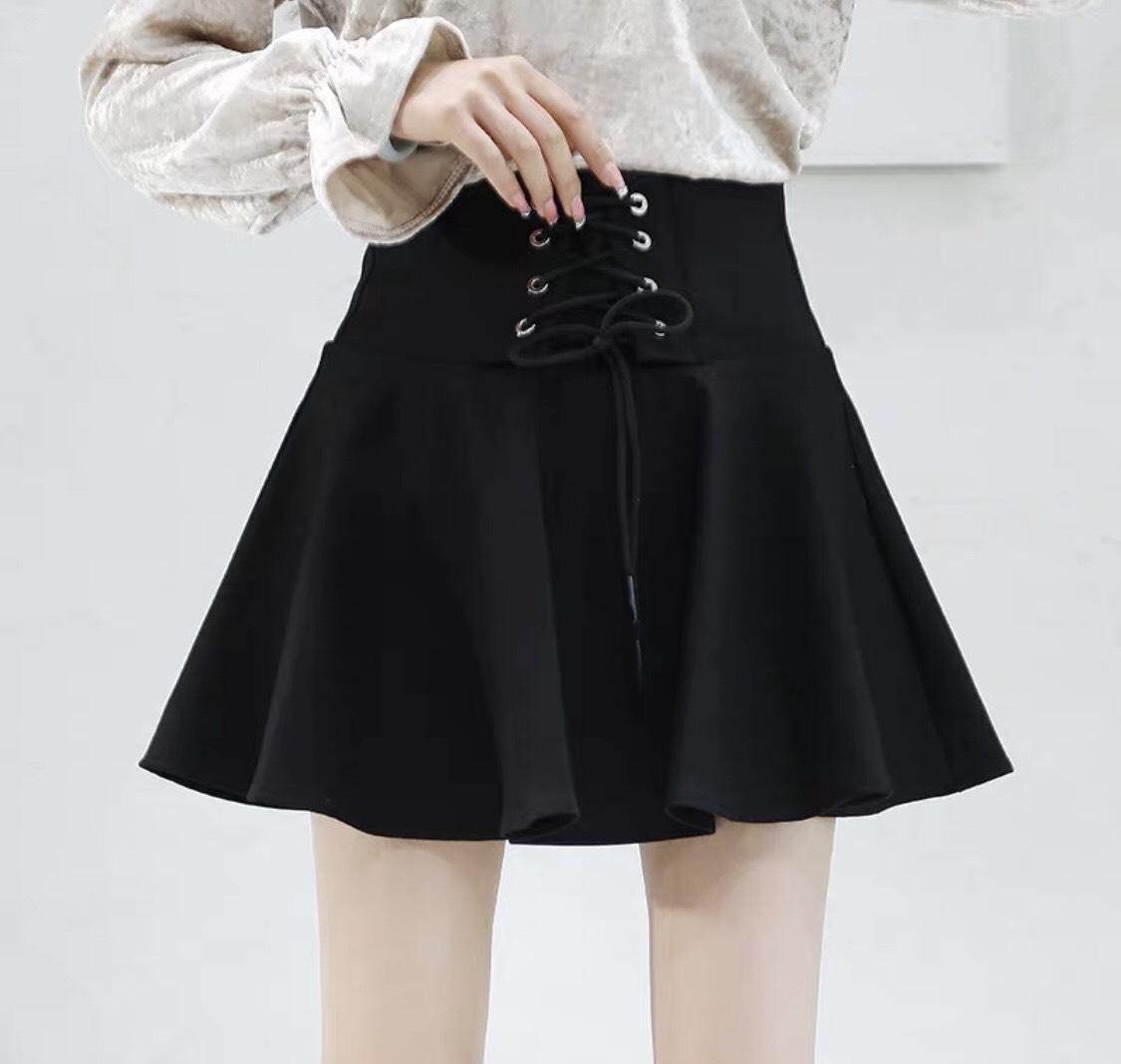 Chân váy xoè tròn đan dây eo 2 lớp