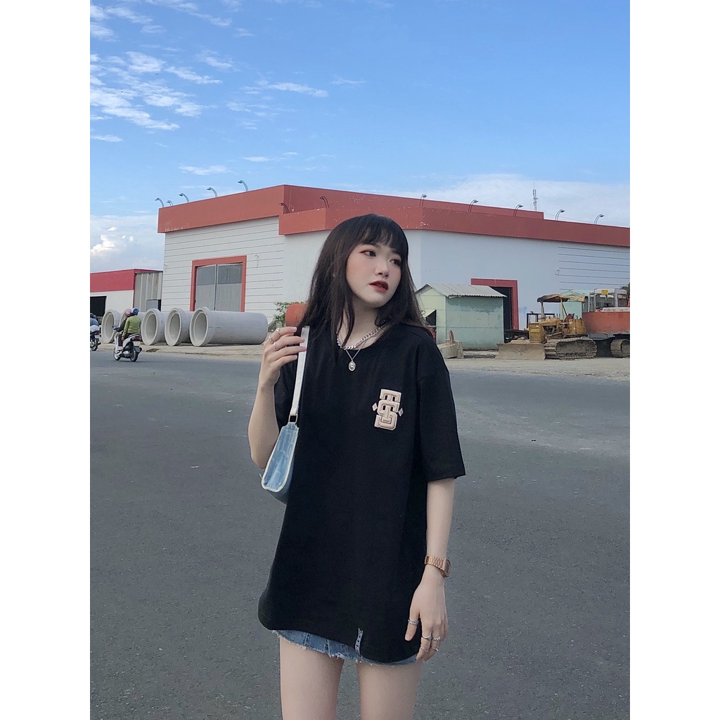 Áo thun TSUN Embroidered Basic Tee - Thêu - Đen - Unisex