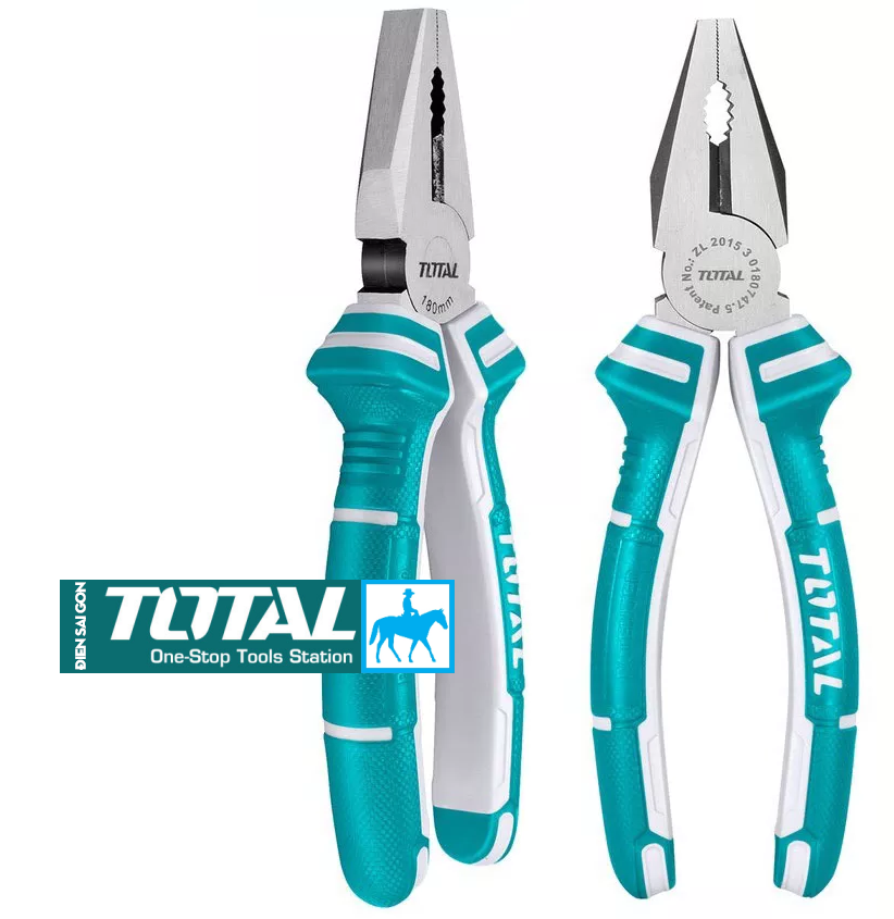 Kìm Răng Kềm Điện CR-V 6inch 160mmCombination Pliers TOTAL THT210606