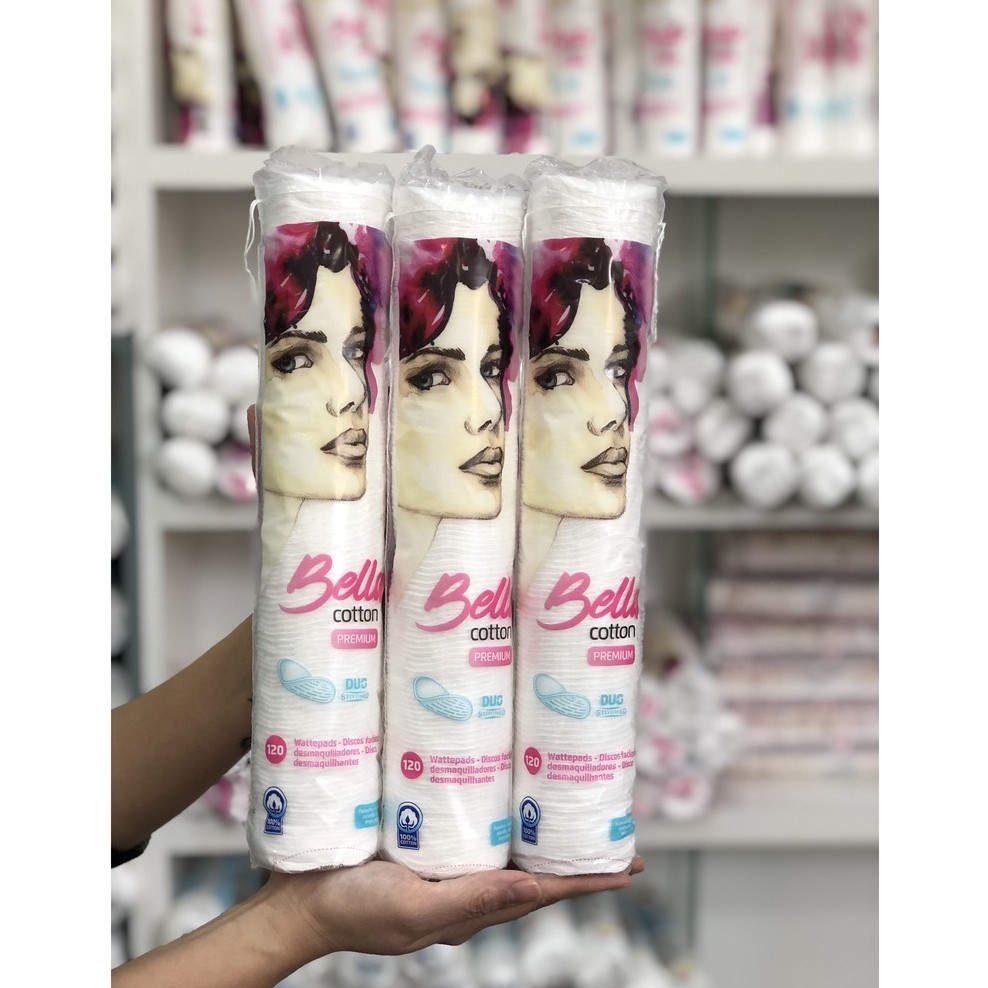 Bông tẩy trang Bella Cotton Premium ( 120 miếng )