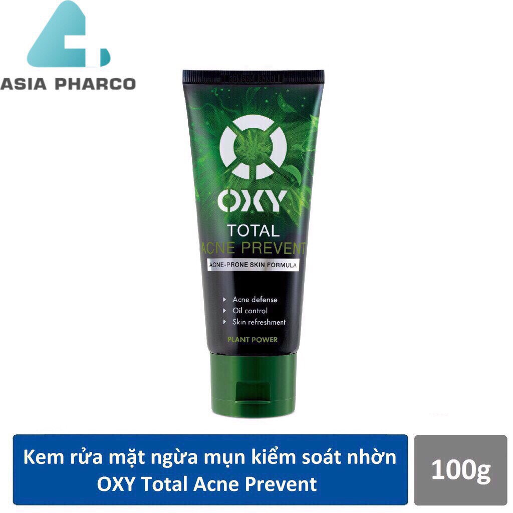 [HCM]Kem rửa mặt ngừa mụn kiểm soát nhờn OXY Total Acne Prevent 100g