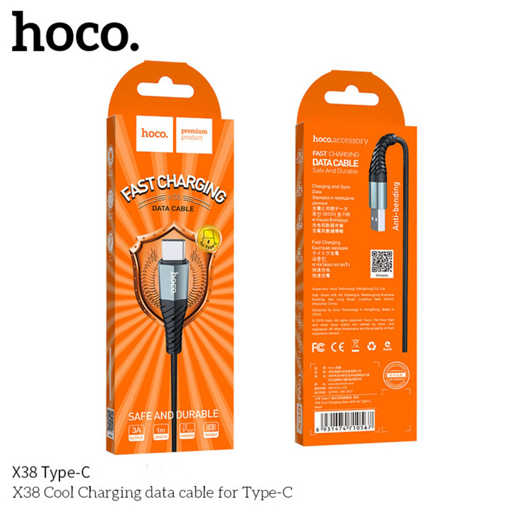 DÂY CÁP DÙ SẠC NHANH HOCO X38 Type C dài 1M