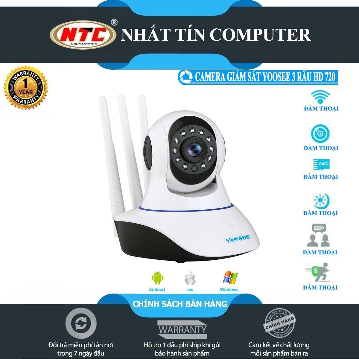 Camera ip wifi yoosee 3 râu hd 720p 10 đèn hồng ngoại đàm thoại 2 chiều