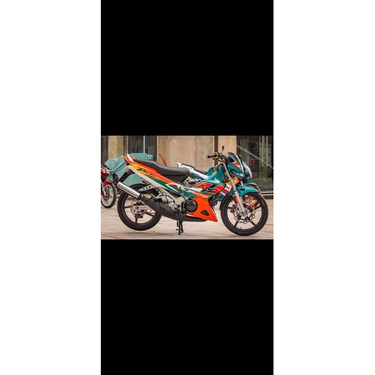 Tem dán xe Nova Dash 2001 xanh cam trắng Thailand