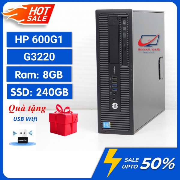 Máy Tính Bàn Giá Rẻ - PC Cũ Văn Phòng - HP 400G1/600G1/800G1 (G3220/Ram 8gb/SSD 240gb) - Hàng Nhập Khẩu - BH 12 Tháng