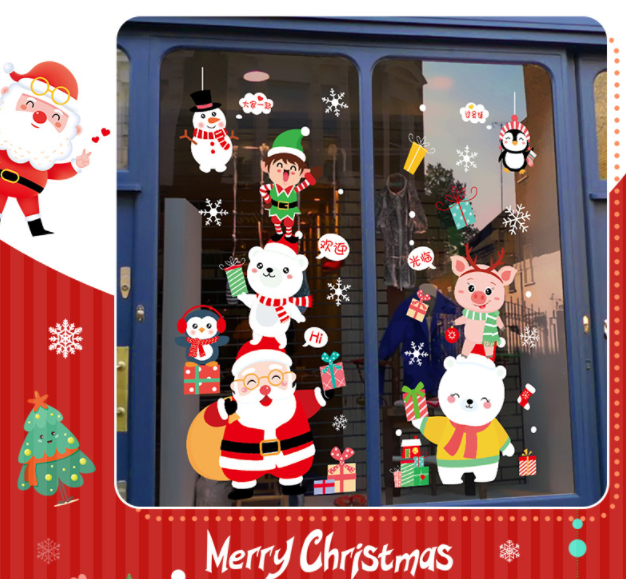 Decal trang trí Noel - Đêm noel vui nhộn cùng bạn bè