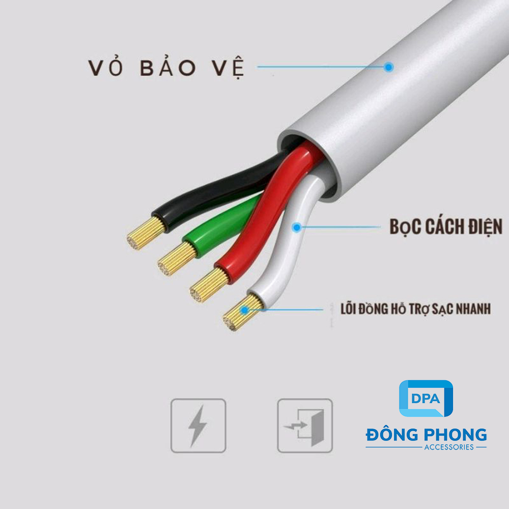 Cáp Sạc Nhanh Arun Cổng Micro USB Chính Hãng