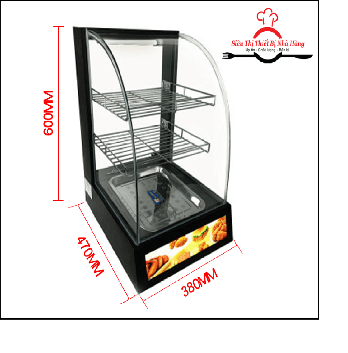 [Trả góp 0%]tủ trưng bày giữ nhiệt thực phẩm đa năng 1 khay